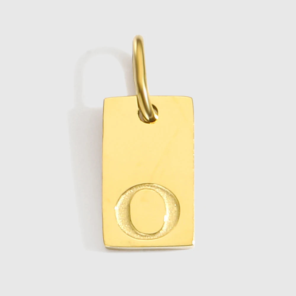 eManco Alphabet Charm Pendant for Necklaces Stainless Steel Jewelry DIY Engraved Lettering Accessories Women's Fashion Jewelry