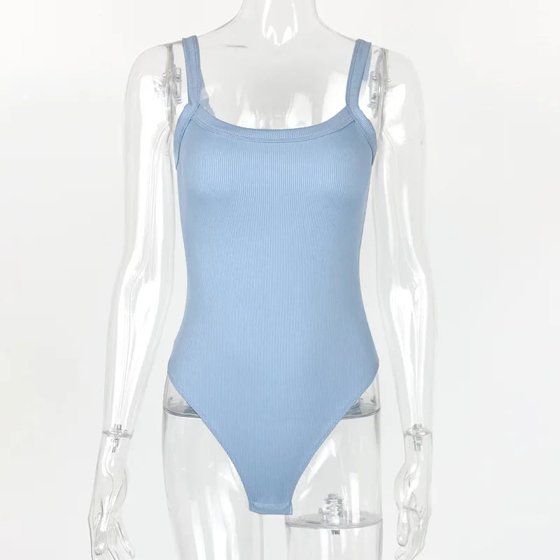 Body Ajustado Sin Mangas para Mujer