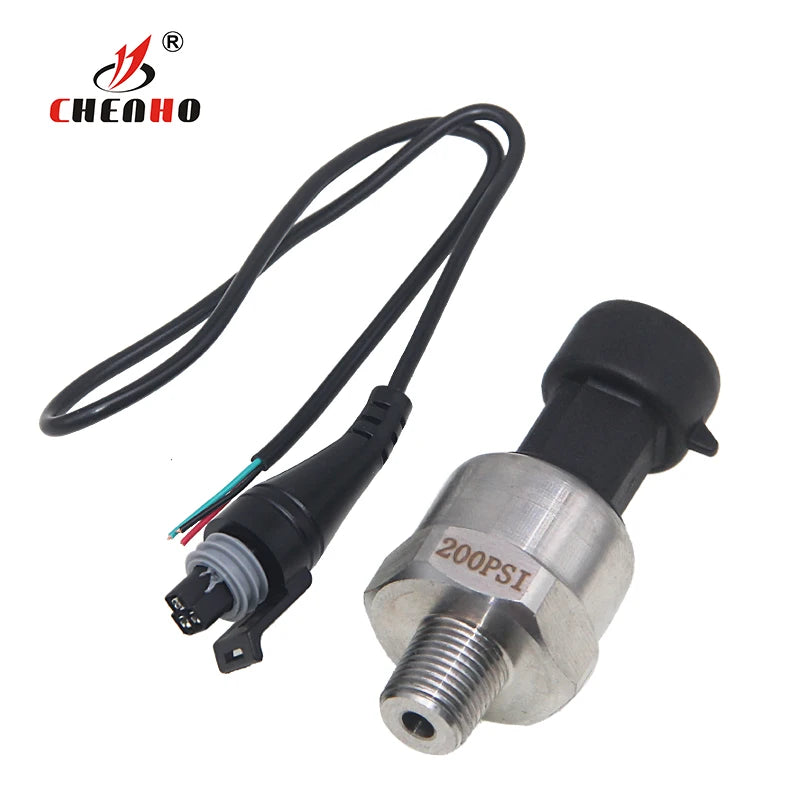 UNIVERSAL 5V 1/8 NPT PRESSURE TRANSDUCER SENDER 30/100/150/200/300/500/1000 PSI OIL FUEL AIR WATER W/ CONNECTOR